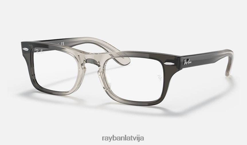burbankas optika pulēta caurspīdīga pelēka F0L86X2757 bērni Ray-Ban brilles