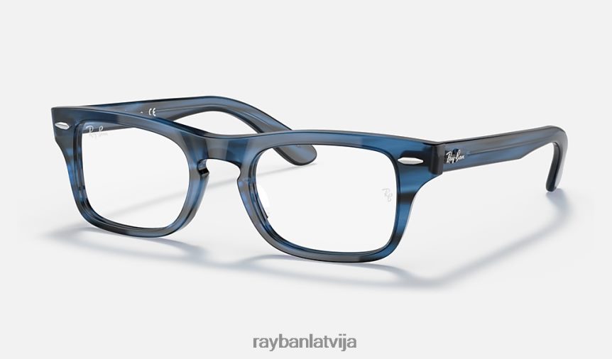 burbankas optika pulēta svītraina zila F0L86X2759 bērni Ray-Ban brilles