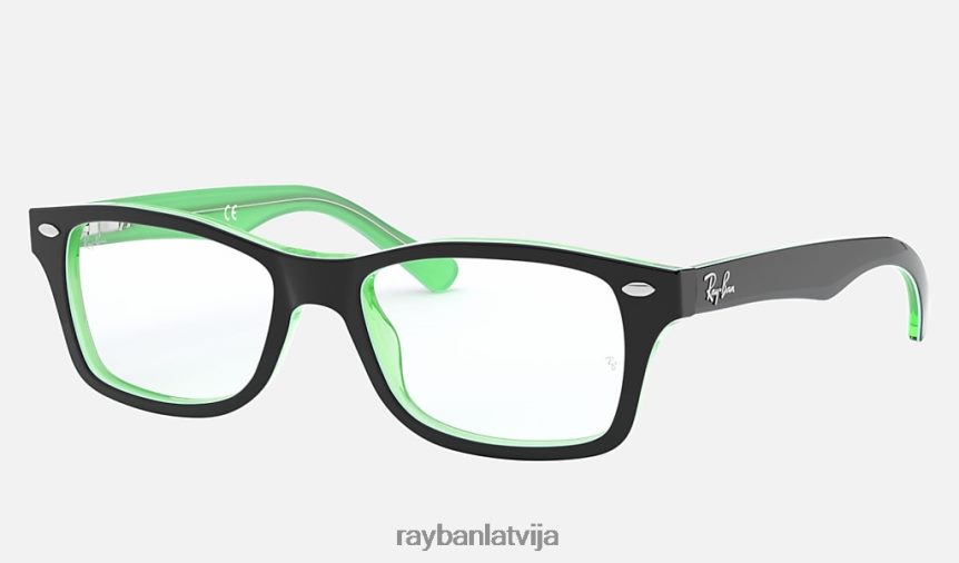 rb1531 optika pulēta melna uz zaļa F0L86X2691 bērni Ray-Ban brilles