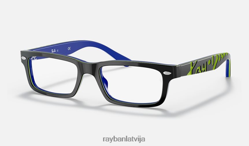 rb1535 optika pulēta tumši pelēka uz zila F0L86X2647 bērni Ray-Ban brilles