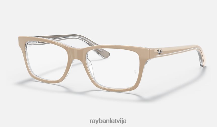 rb1536 optika pulēta bēša uz caurspīdīga F0L86X2716 bērni Ray-Ban brilles