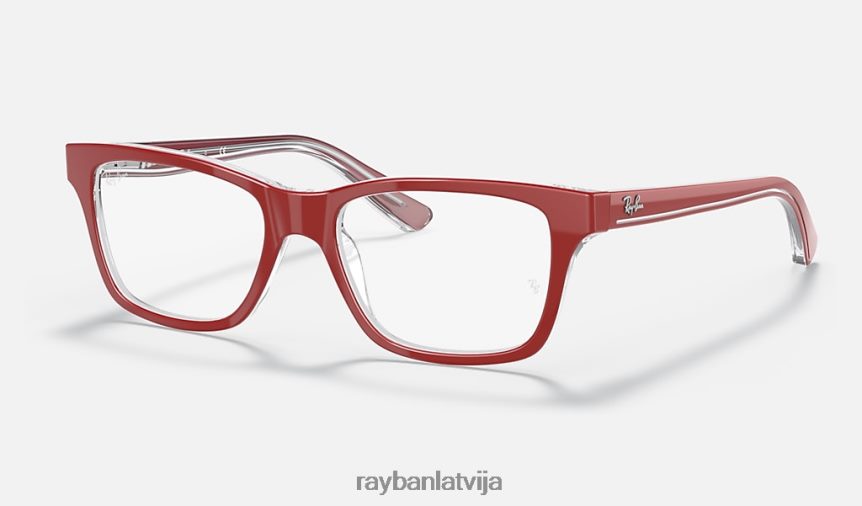 rb1536 optika pulēta sarkana uz caurspīdīga F0L86X2717 bērni Ray-Ban brilles