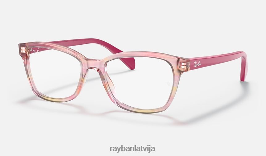 rb1591 optika pulēta svītraina fuksija F0L86X2698 bērni Ray-Ban brilles