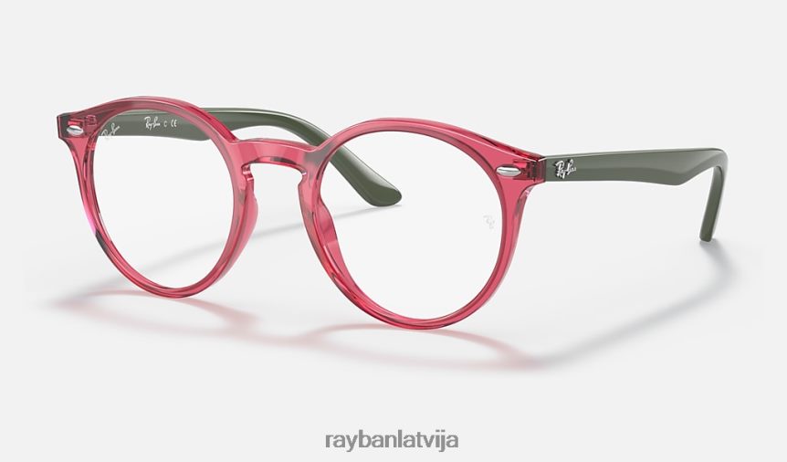 rb1594 optika pulēta caurspīdīga sarkana F0L86X2657 bērni Ray-Ban brilles