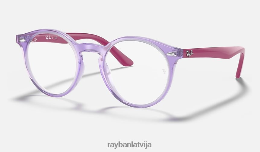 rb1594 optika pulēta caurspīdīga violeta F0L86X2651 bērni Ray-Ban brilles