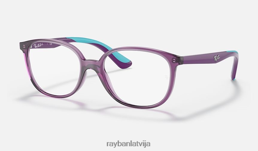rb1598 optika pulēta caurspīdīga violeta F0L86X2774 bērni Ray-Ban brilles