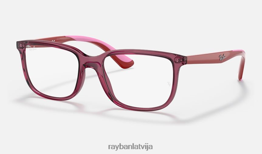 rb1605 optika pulēta caurspīdīga rozā F0L86X2836 bērni Ray-Ban brilles