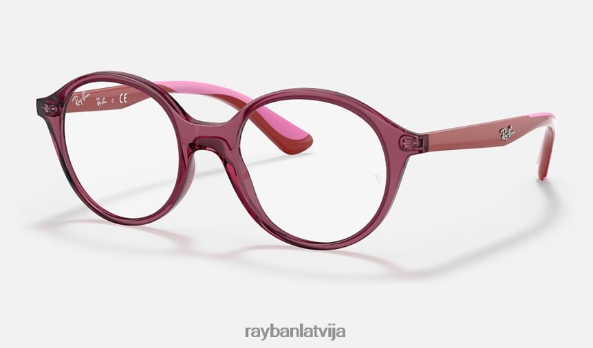rb1606 optika pulēta caurspīdīga rozā F0L86X2839 bērni Ray-Ban brilles