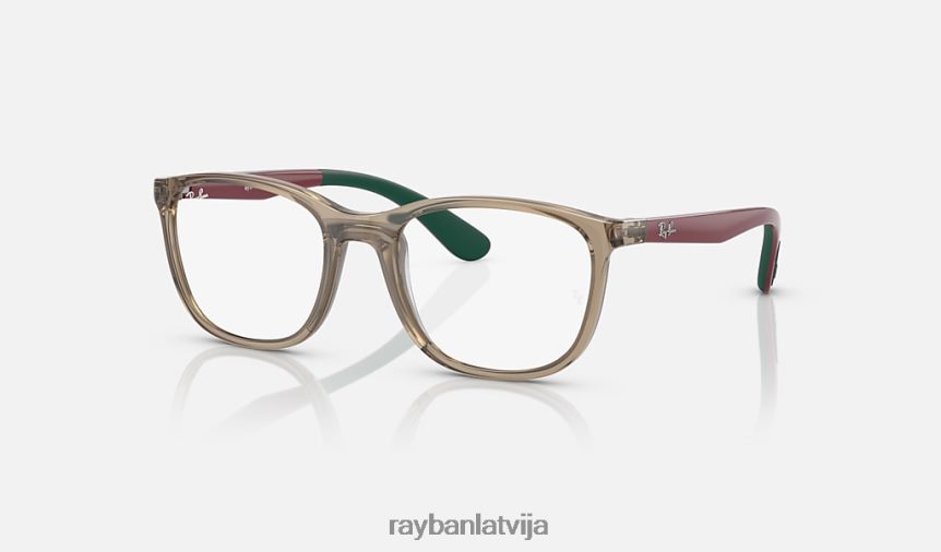 rb1620 optika pulēta caurspīdīga brūna uz zaļa F0L86X2822 bērni Ray-Ban brilles
