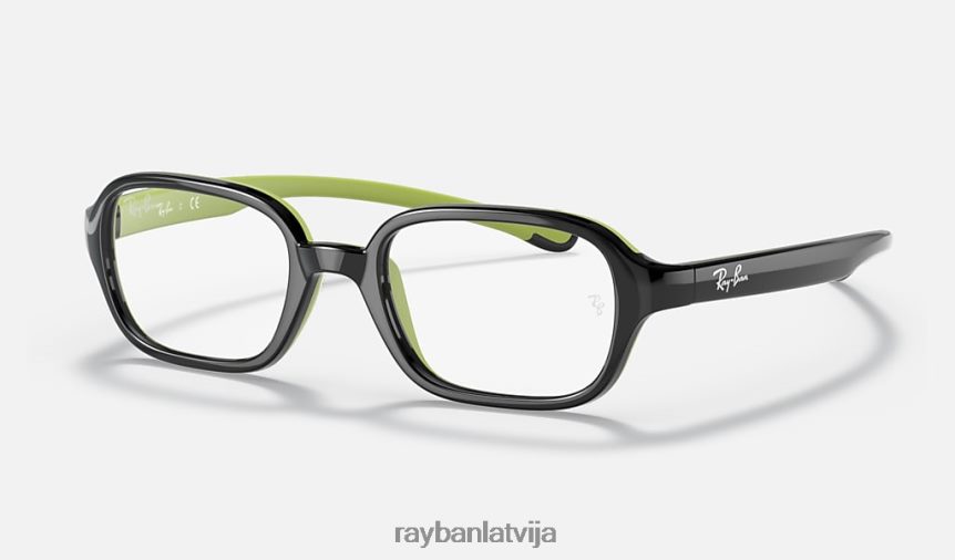 rb9074 optika pulēta melna uz zaļa F0L86X2851 bērni Ray-Ban brilles