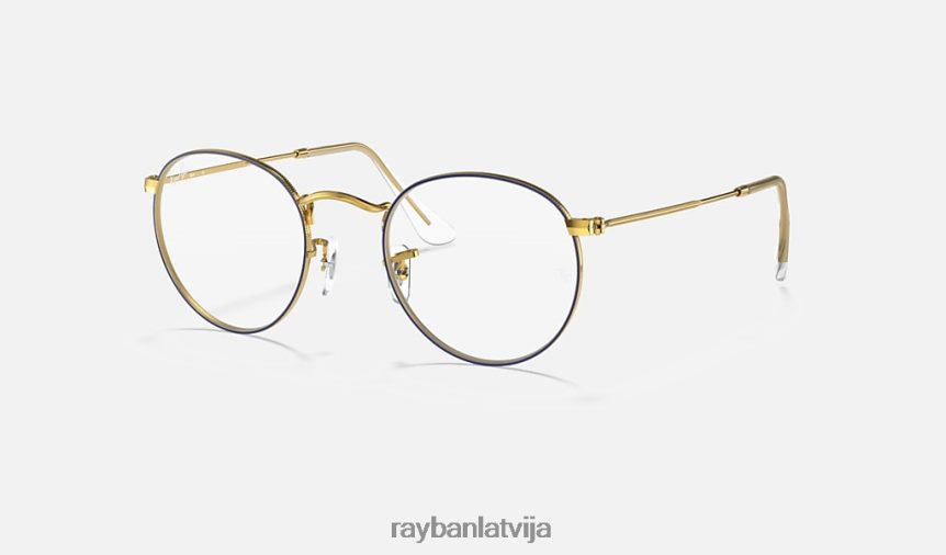apaļa metāla optika pulēta zila F0L86X2541 sievietes Ray-Ban brilles