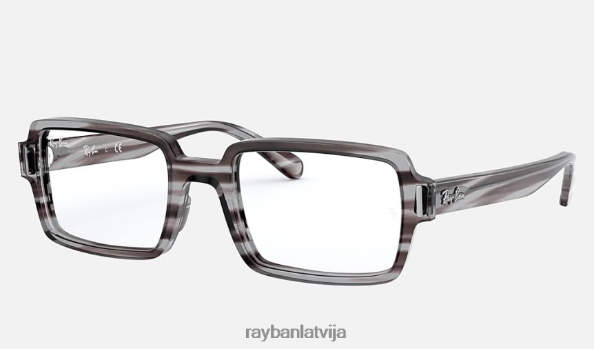 benji optika pulēta svītraina pelēka F0L86X2595 sievietes Ray-Ban brilles