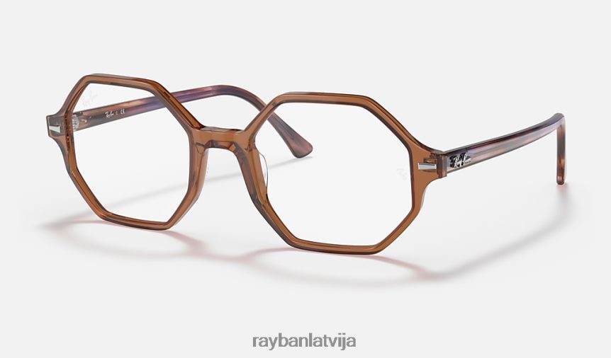 britt optika pulēta caurspīdīga brūna F0L86X2605 sievietes Ray-Ban brilles