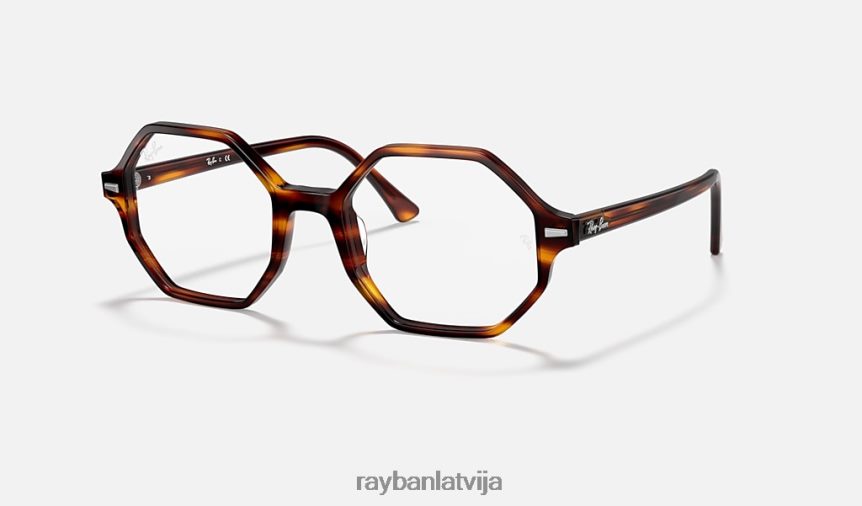 britt optika pulēta svītraina havana F0L86X2599 sievietes Ray-Ban brilles