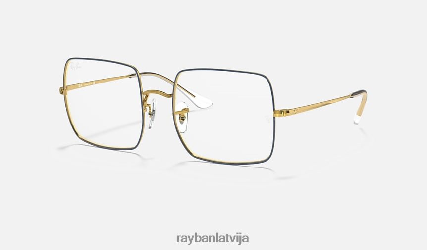 kvadrātveida 1971. gada optika pulēta zila F0L86X2577 sievietes Ray-Ban brilles