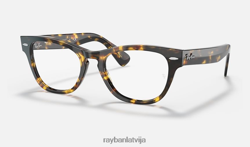 laramie optika pulēta dzeltena havana F0L86X2630 sievietes Ray-Ban brilles