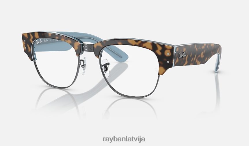 mega clubmaster optika pulēta havana uz zila uz gunmetāla F0L86X2546 sievietes Ray-Ban brilles
