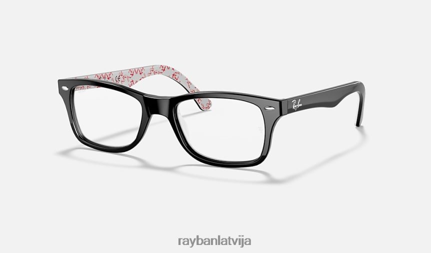 rb5228 optika pulēts melns uz balta F0L86X2554 sievietes Ray-Ban brilles