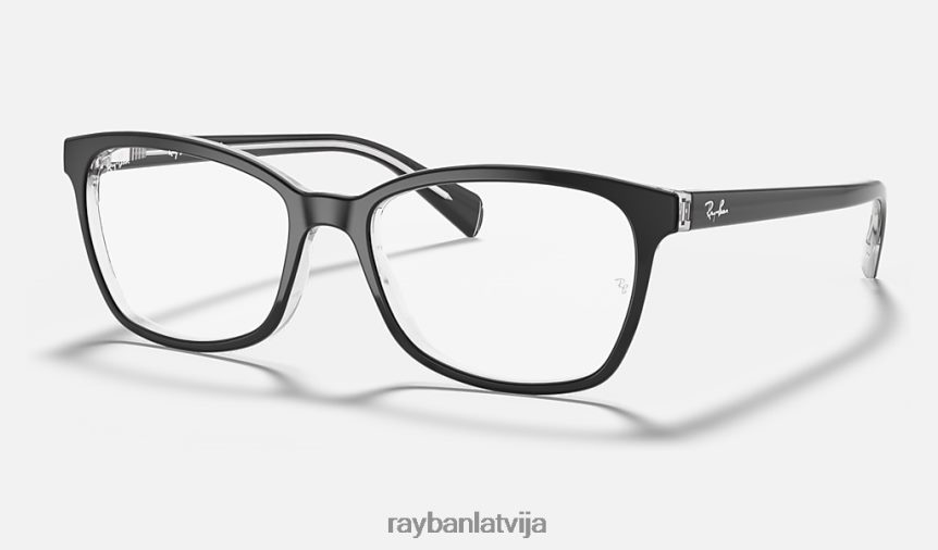 rb5362 optika pulēta melna uz caurspīdīga F0L86X2607 sievietes Ray-Ban brilles