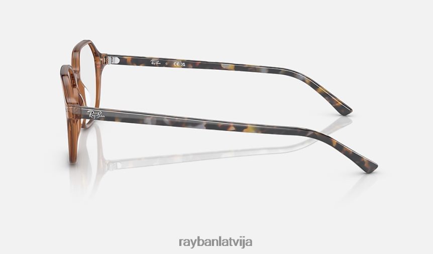 Džona optika pulēta caurspīdīga brūna F0L86X1817 vīriešiem Ray-Ban brilles