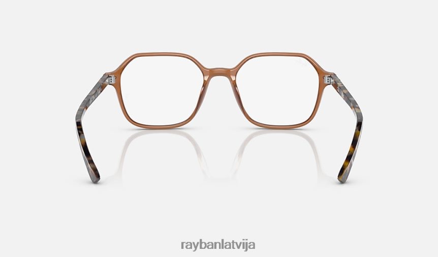 Džona optika pulēta caurspīdīga brūna F0L86X1817 vīriešiem Ray-Ban brilles