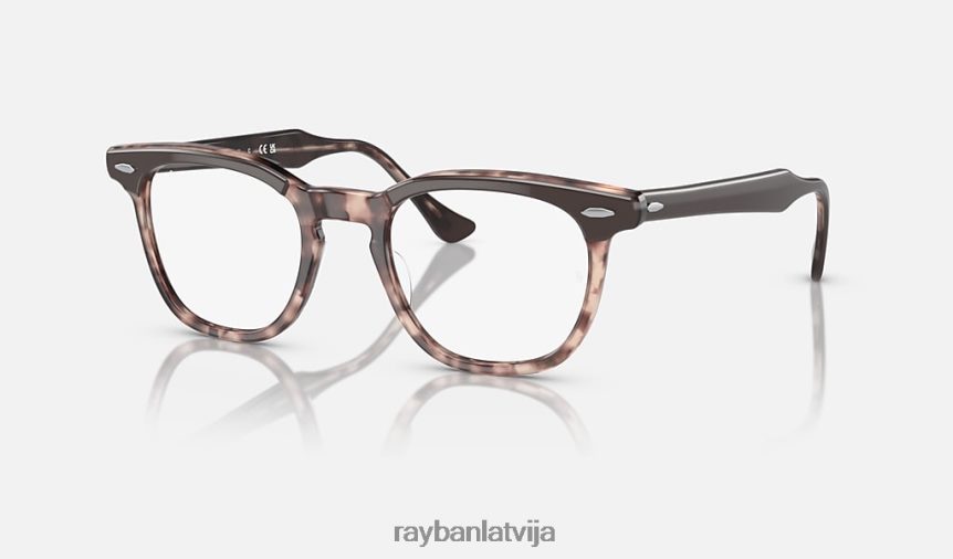 Hawkeye optika pulēta brūna uz rozā havanas F0L86X1616 vīriešiem Ray-Ban brilles