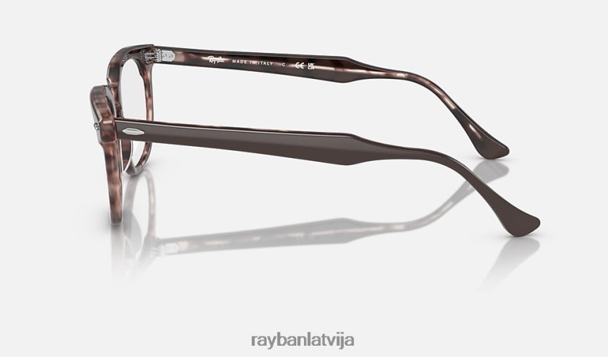 Hawkeye optika pulēta brūna uz rozā havanas F0L86X1616 vīriešiem Ray-Ban brilles