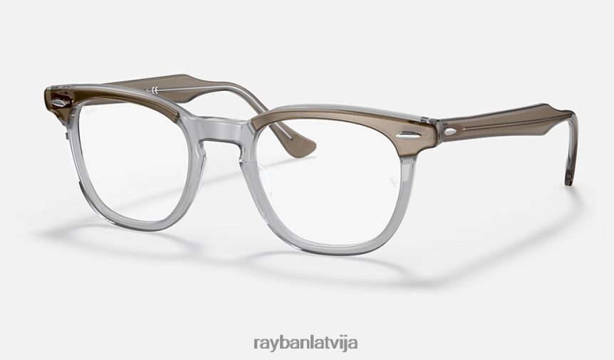 Hawkeye optika pulēta caurspīdīga brūna F0L86X1613 vīriešiem Ray-Ban brilles