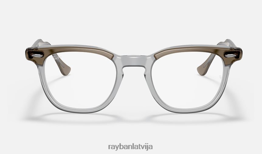 Hawkeye optika pulēta caurspīdīga brūna F0L86X1613 vīriešiem Ray-Ban brilles