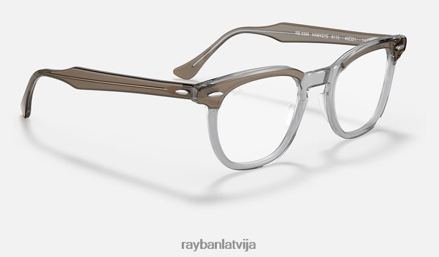 Hawkeye optika pulēta caurspīdīga brūna F0L86X1613 vīriešiem Ray-Ban brilles