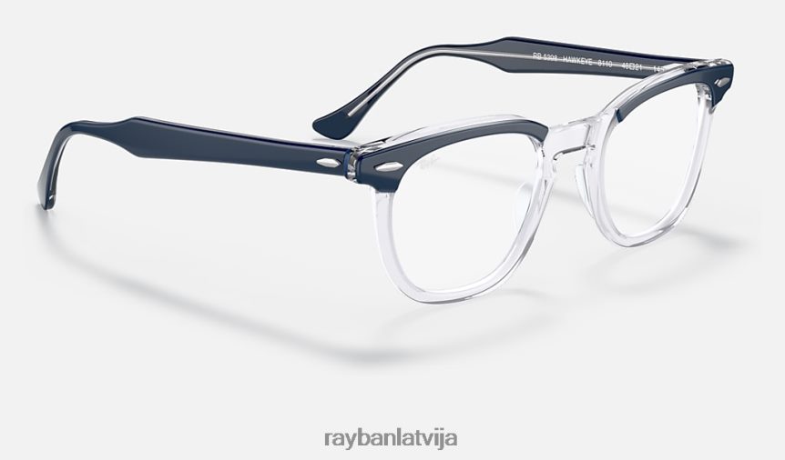 Hawkeye optika pulēta caurspīdīga zila F0L86X1614 vīriešiem Ray-Ban brilles
