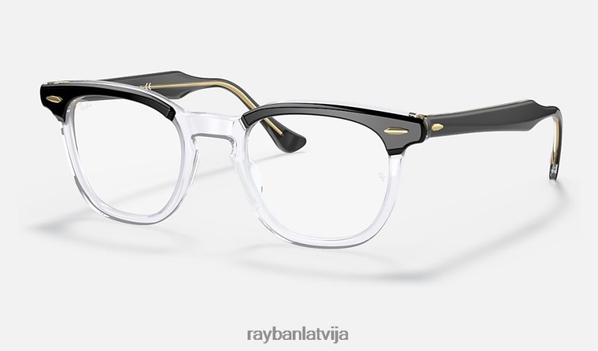 Hawkeye optika pulēta melna uz caurspīdīga F0L86X1609 vīriešiem Ray-Ban brilles
