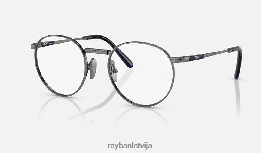 apaļa ii titāna optika pulēts ieroču metāls F0L86X2164 vīriešiem Ray-Ban brilles