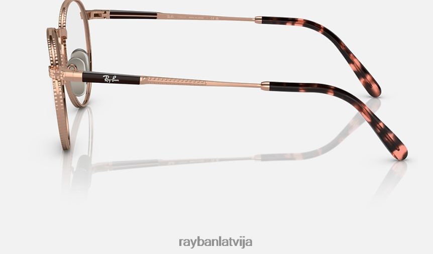 apaļa ii titāna optika pulēts rozā zelts F0L86X2165 vīriešiem Ray-Ban brilles
