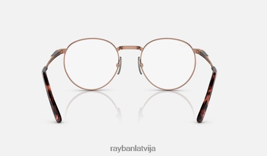 apaļa ii titāna optika pulēts rozā zelts F0L86X2165 vīriešiem Ray-Ban brilles
