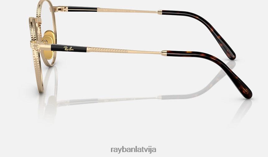 apaļa ii titāna optika pulēts zelts F0L86X2161 vīriešiem Ray-Ban brilles