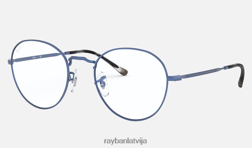 apaļa metāla optika ii pulēta caurspīdīga zila F0L86X1793 vīriešiem Ray-Ban brilles