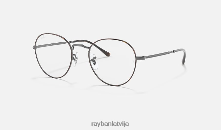apaļa metāla optika ii pulēta havana F0L86X1795 vīriešiem Ray-Ban brilles