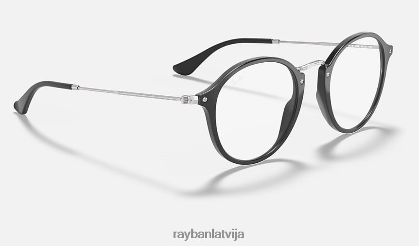 apaļa plankumaina optika pulēta melna F0L86X2253 vīriešiem Ray-Ban brilles