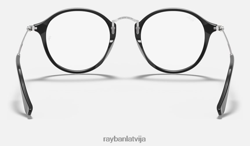 apaļa plankumaina optika pulēta melna F0L86X2253 vīriešiem Ray-Ban brilles
