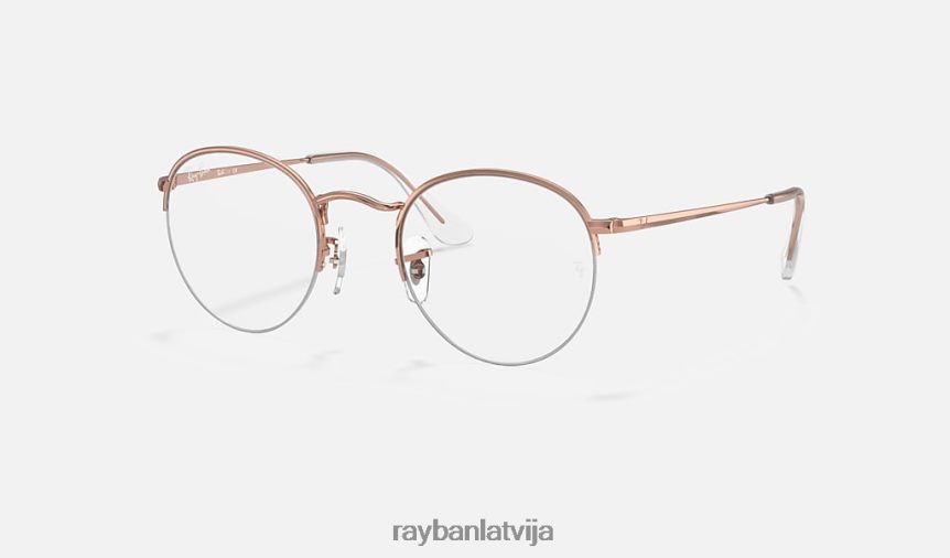 apaļš skatiens pulēts rozā zelts F0L86X1884 vīriešiem Ray-Ban brilles