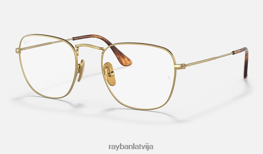 atklāta titāna optika pulēts zelts F0L86X2487 vīriešiem Ray-Ban brilles
