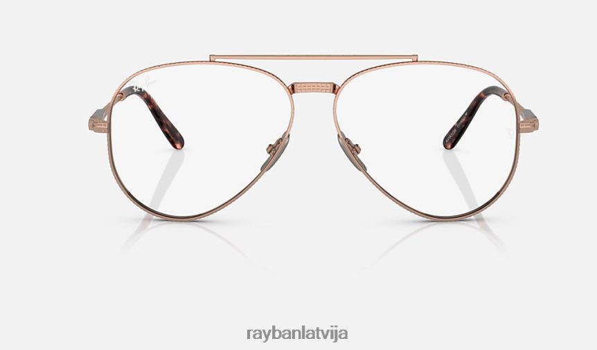 aviator ii titāna optika pulēts rozā zelts F0L86X2147 vīriešiem Ray-Ban brilles