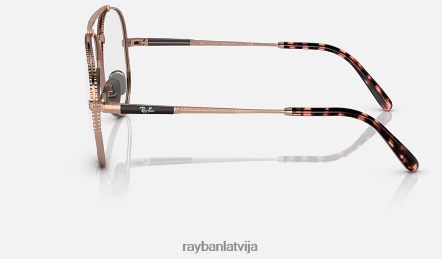 aviator ii titāna optika pulēts rozā zelts F0L86X2147 vīriešiem Ray-Ban brilles