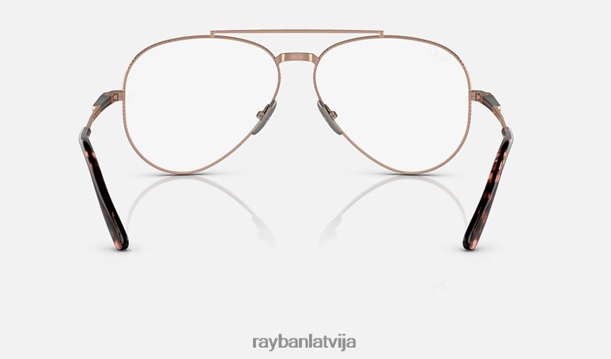 aviator ii titāna optika pulēts rozā zelts F0L86X2147 vīriešiem Ray-Ban brilles