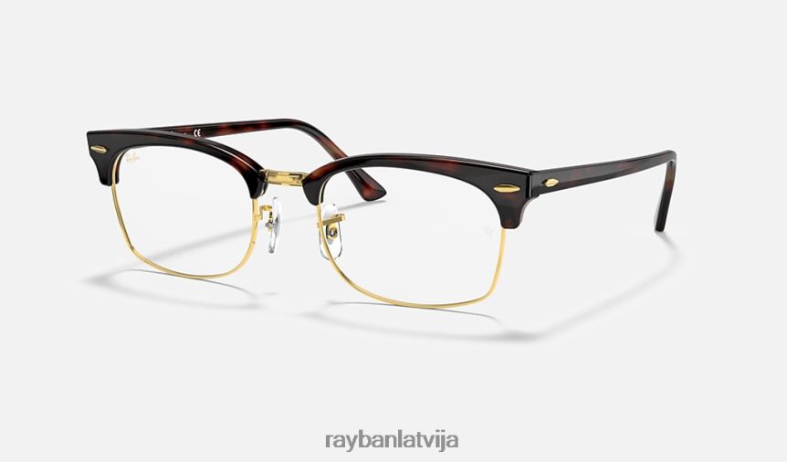 clubmaster kvadrātveida optika pulēts bruņurupucis F0L86X1889 vīriešiem Ray-Ban brilles