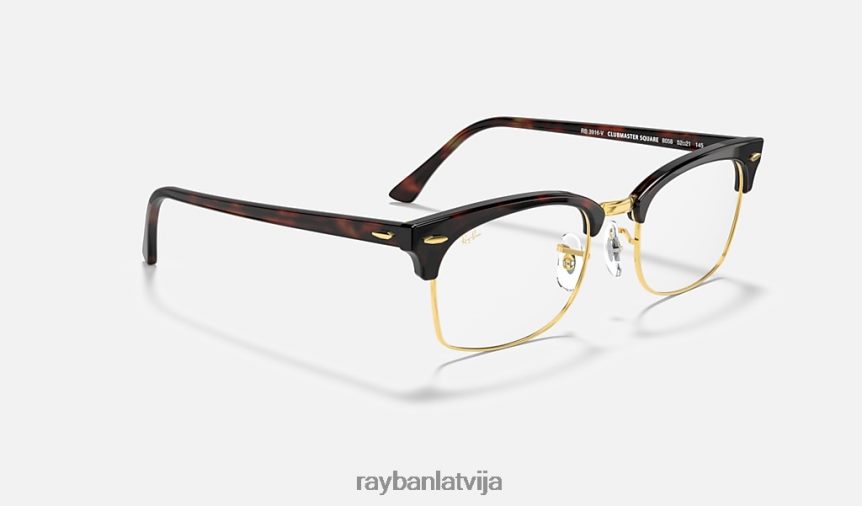 clubmaster kvadrātveida optika pulēts bruņurupucis F0L86X1889 vīriešiem Ray-Ban brilles