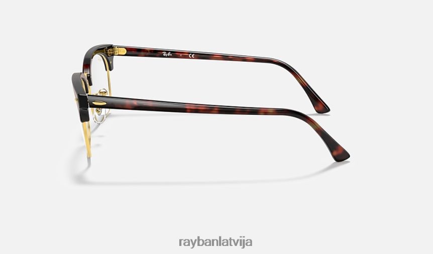 clubmaster kvadrātveida optika pulēts bruņurupucis F0L86X1889 vīriešiem Ray-Ban brilles