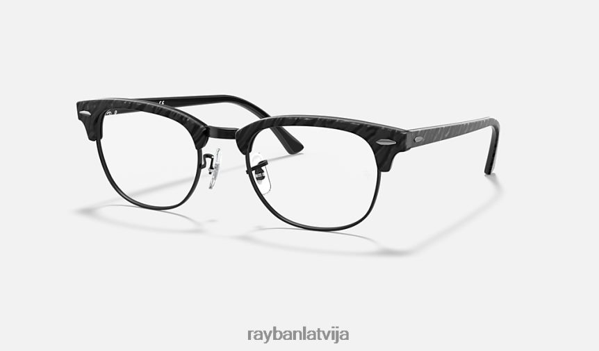clubmaster marmora optika pulēta melna F0L86X2403 vīriešiem Ray-Ban brilles