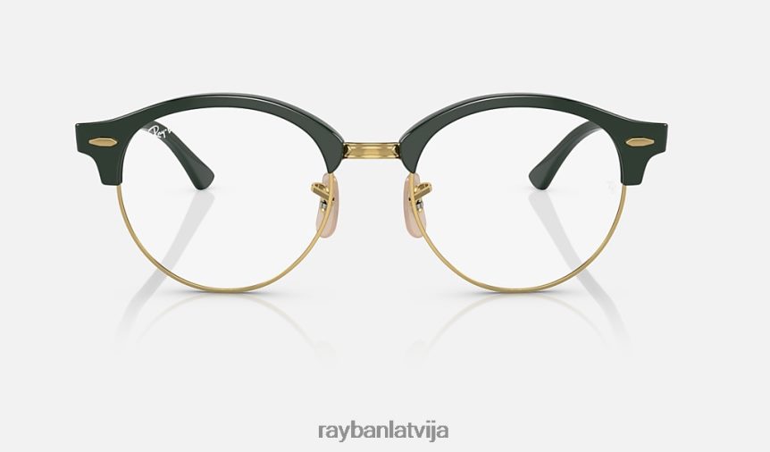 clubround optika pulēta zaļa F0L86X1874 vīriešiem Ray-Ban brilles